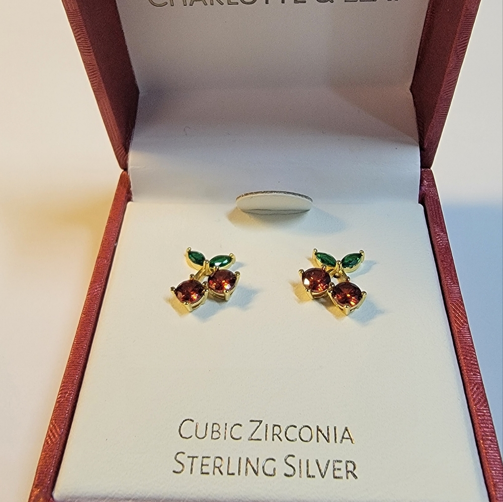 Charlotte & Lexi Cherry stud earrings